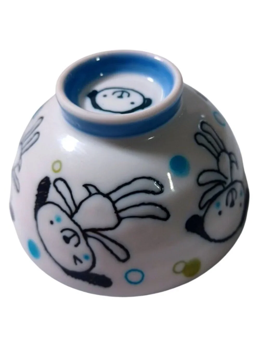 Yamashita Japan Embossed Cute Kawaii Puppy Dog Rice Bowls Set Of 4 Kidcore 4 X 2